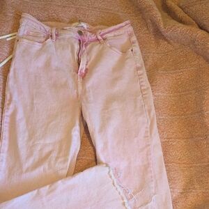 RISEN Chic Pink Straight Leg Women's Jeans